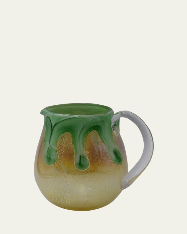 Goccia Emerald Green Pitcher with Handle, 50 oz.